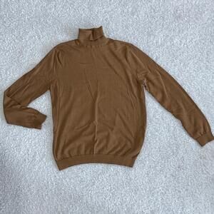 New Look Men's Caramel Brown Turtleneck Sweater (Size L)